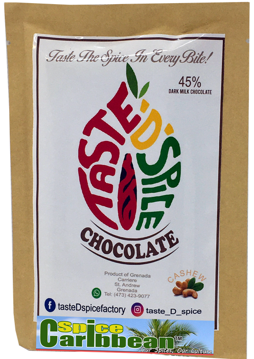 70% Dark Chocolate (2 bars) - "Taste D Spice", Grenada, Caribbean