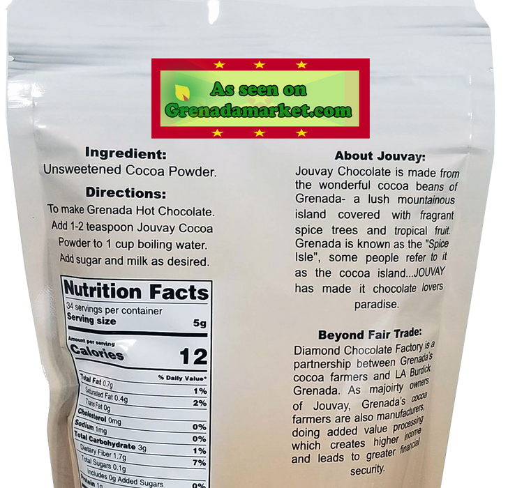 100% Cocoa Powder - 6 Oz Resealable Pouch.