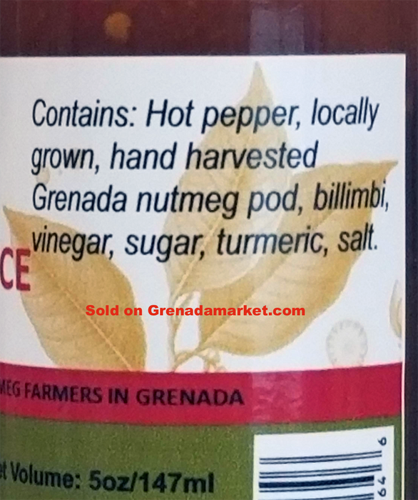 Nutmeg Sweet & Spicy Gourmet Sauce (2 bottles @ 147 ml each) - Grenada, Caribbean
