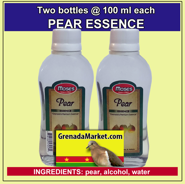PEAR Essence by MOSES (2 x 100ml bottles per order) - Grenada, Caribbean