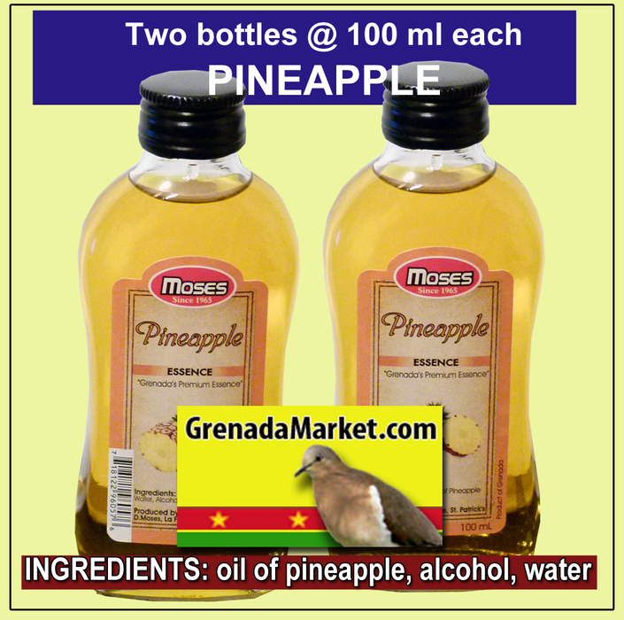 PINEAPPLE Essence by MOSES (2 x 100ml bottles per order) - Grenada, Caribbean