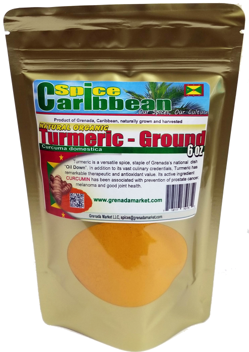 TURMERIC - GROUND, Spice of Grenada (6 Oz in resealable pouch)