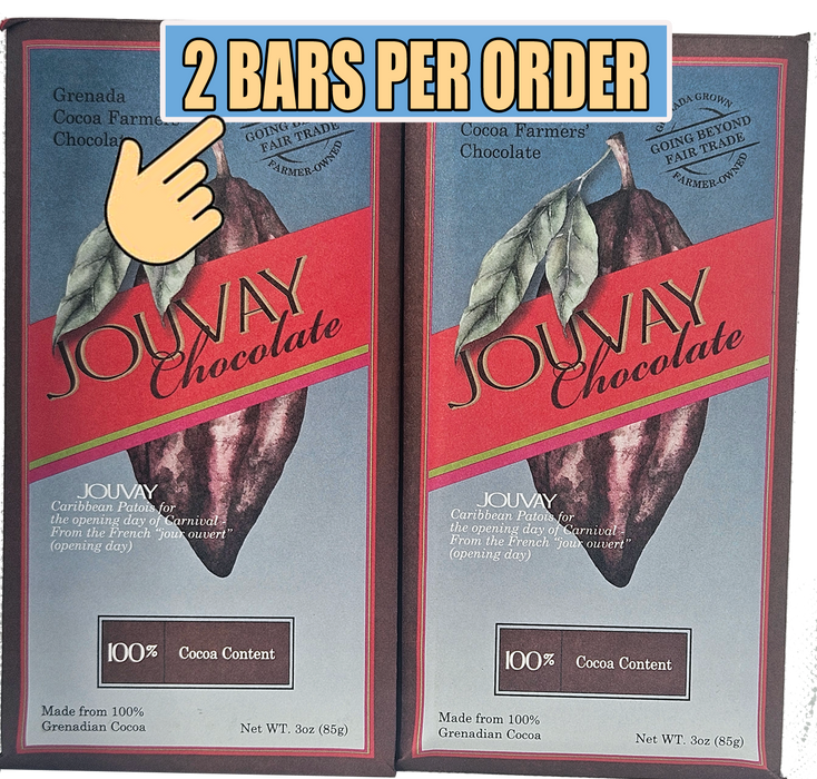 100% Cocoa  (2 Bars  @ 3.5 Oz ea.)