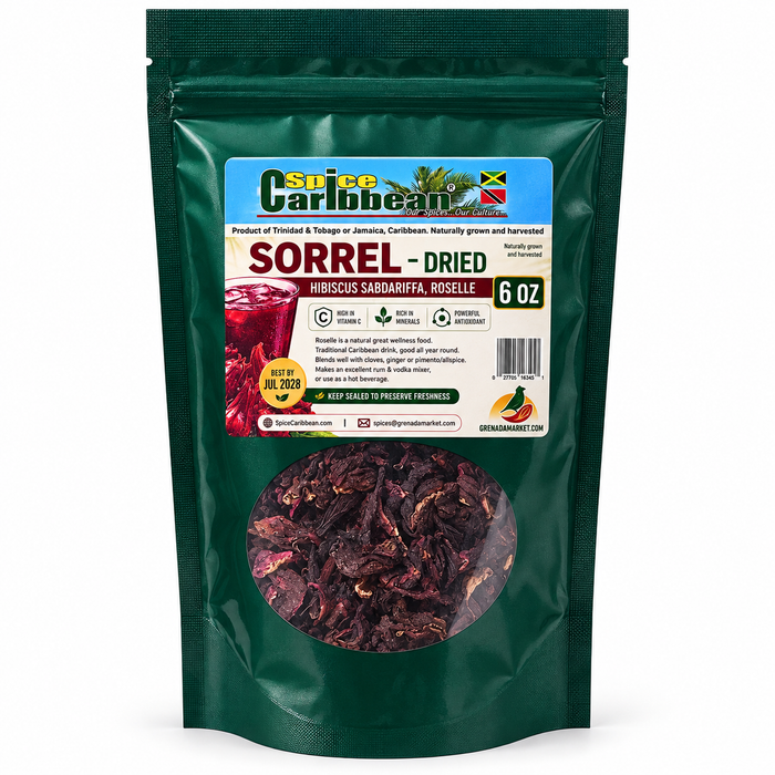 SORREL - DRIED (6 Oz resealable pouch - Caribbean)