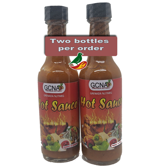 Nutmeg Gourmet Hot Sauce (2 bottles @ 147 ml each) - Grenada, Caribbean