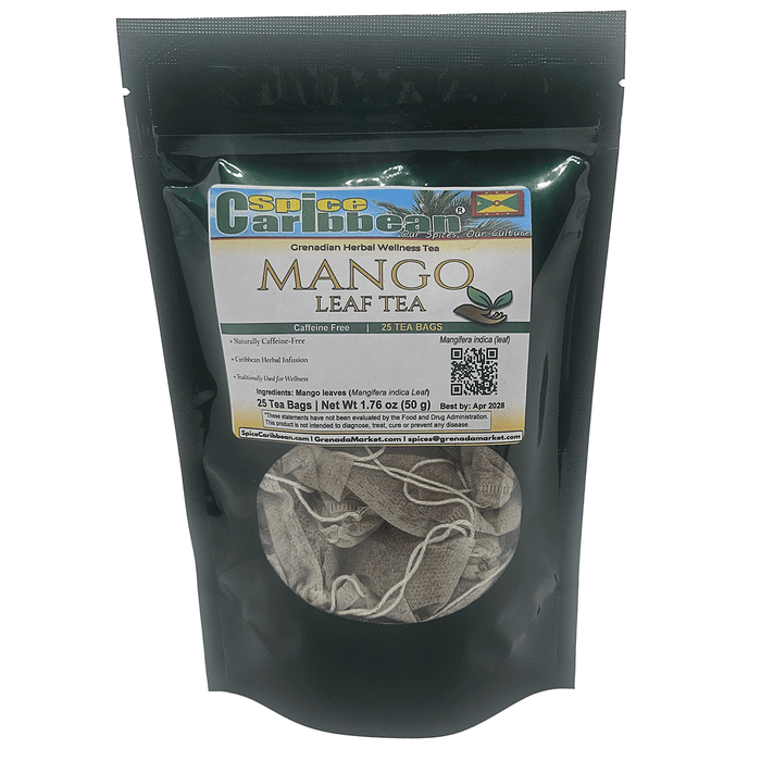 MANGO LEAF - Tea, 25 Bags (Natural, organic, no caffeine) - Grenada, Caribbean