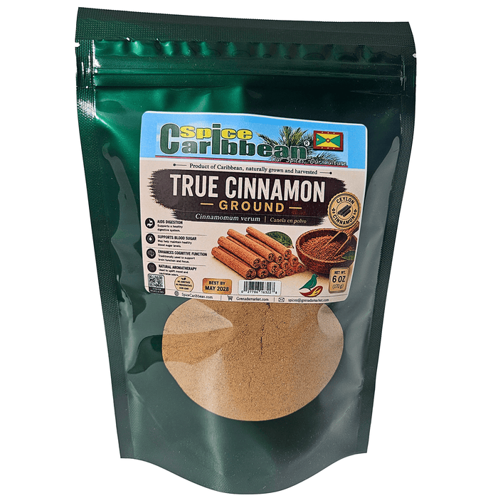 CINNAMON - GROUND (TRUE CINNAMON) - cinnamomum verum (6 Oz resealable pouch, Grenada)