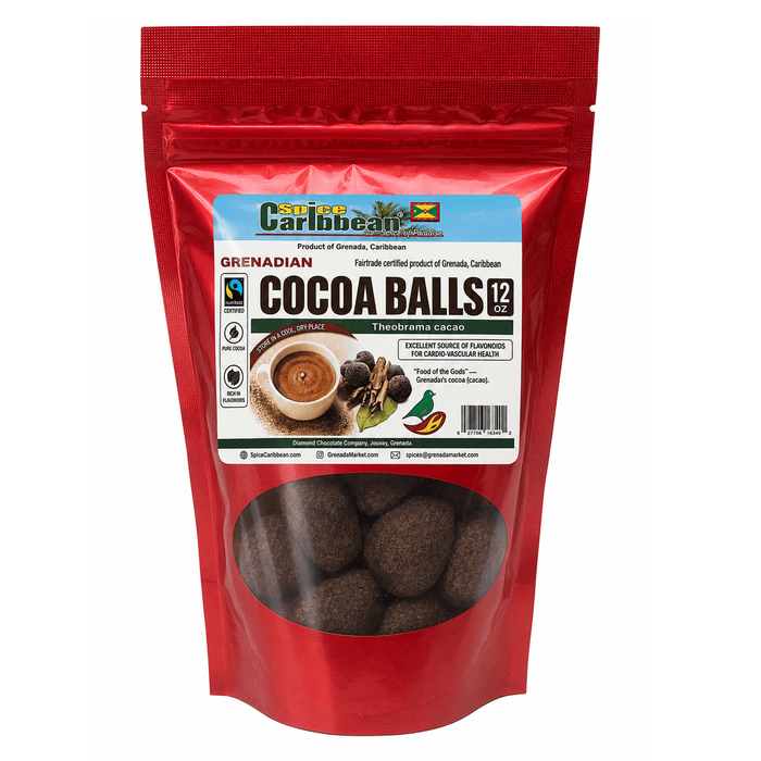 Cocoa Balls -  Authentic Grenadian, premium 100% Pure Cocoa -12oz