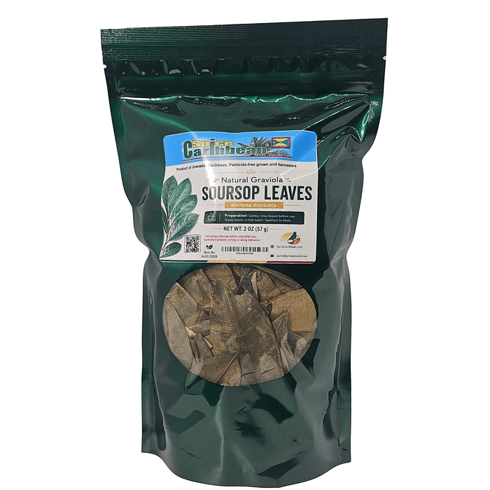 Soursop - Whole Leaves (Graviola), 2oz - Grenada, Caribbean