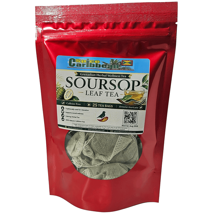 Soursop - 25 Tea Bags (Natural, no caffeine) - Grenada, Caribbean