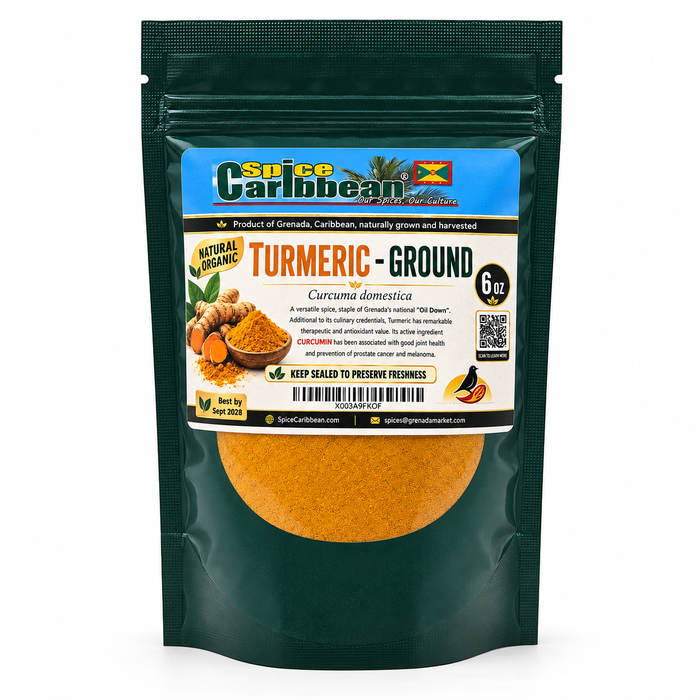 TURMERIC - GROUND, Spice of Grenada (6 Oz in resealable pouch)