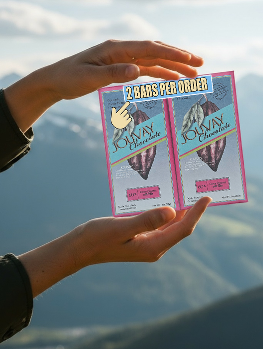 60% Cocoa, with Nibs  (2 Bars x 3.5 Oz ea.)