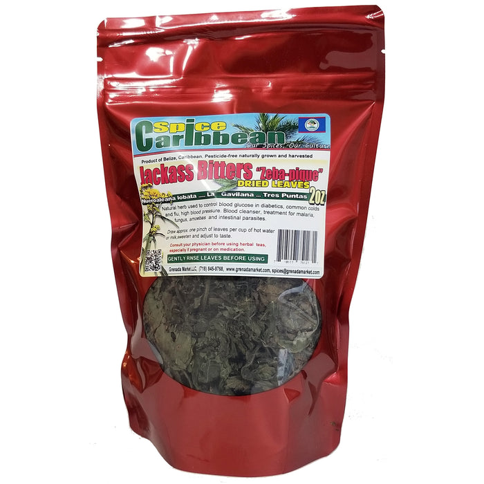 JACKASS BITTERS DRIED LEAVES ak Zeb-a-pique, Tres Puntas, La Gavilana (Neurolaena Lobata) 2Oz .... Product of Belize.