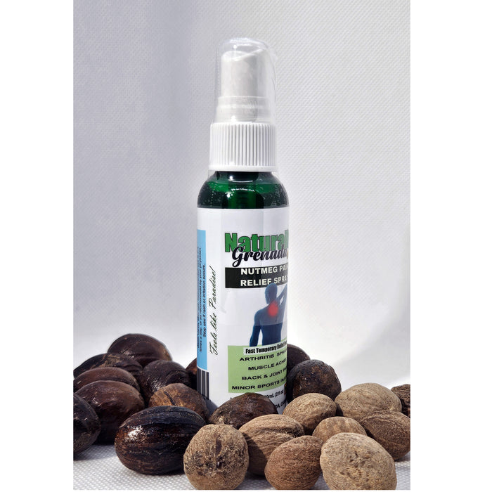 Nutmeg Pain Relief Spray "Naturally Grenada", 2oz - 60ml (Product of Grenada, Caribbean)