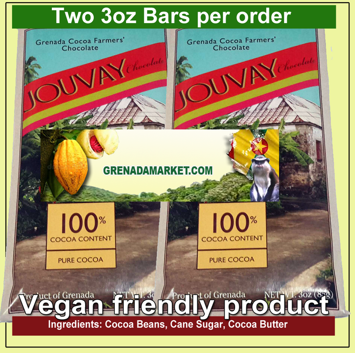 100% Cocoa - Organic Dark Chocolate - 2 Bars  @ 3.5 Oz ea