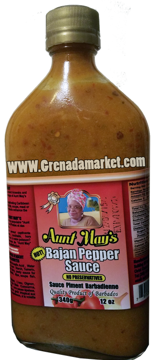 Aunt May's Bajan Pepper Sauce - 12oz (Product of Barbados)