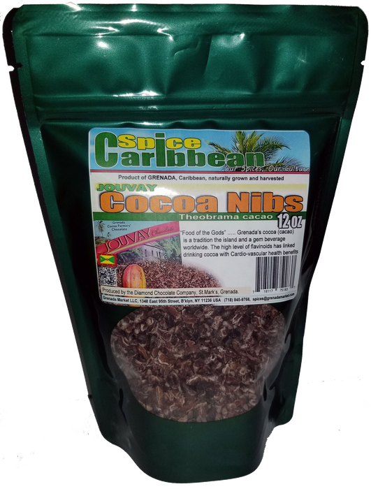 Cocoa / Cacao Raw Nibs -12oz premium product of Grenada, Caribbean