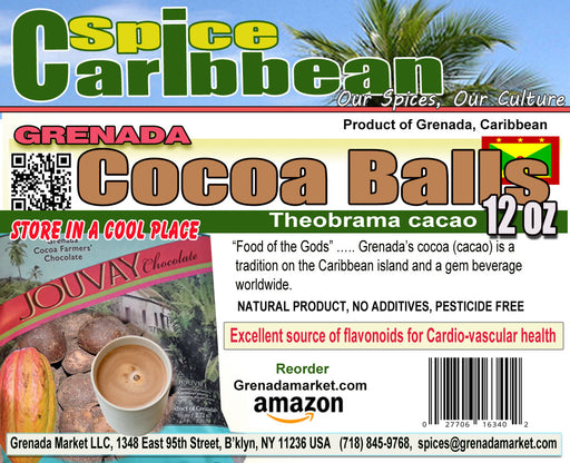 Cocoa / Cacao Balls (Grenadian Style)  -12oz premium, Grenada