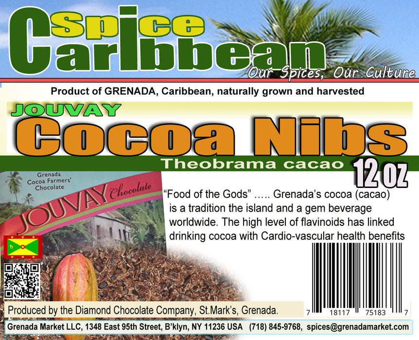 Cocoa / Cacao Raw Nibs -12oz premium product of Grenada, Caribbean