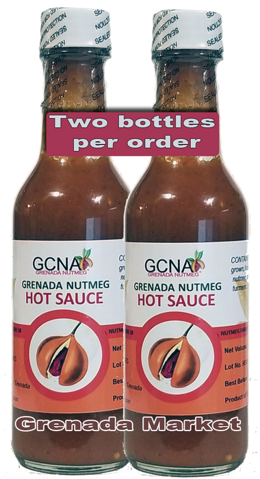 Nutmeg Gourmet Hot Sauce (2 bottles @ 147 ml each) - Grenada, Caribbean