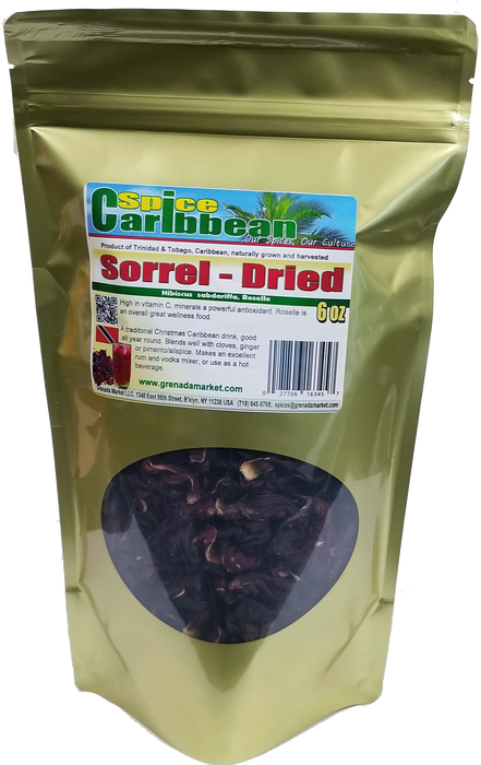SORREL - DRIED (6 Oz resealable pouch - Caribbean)