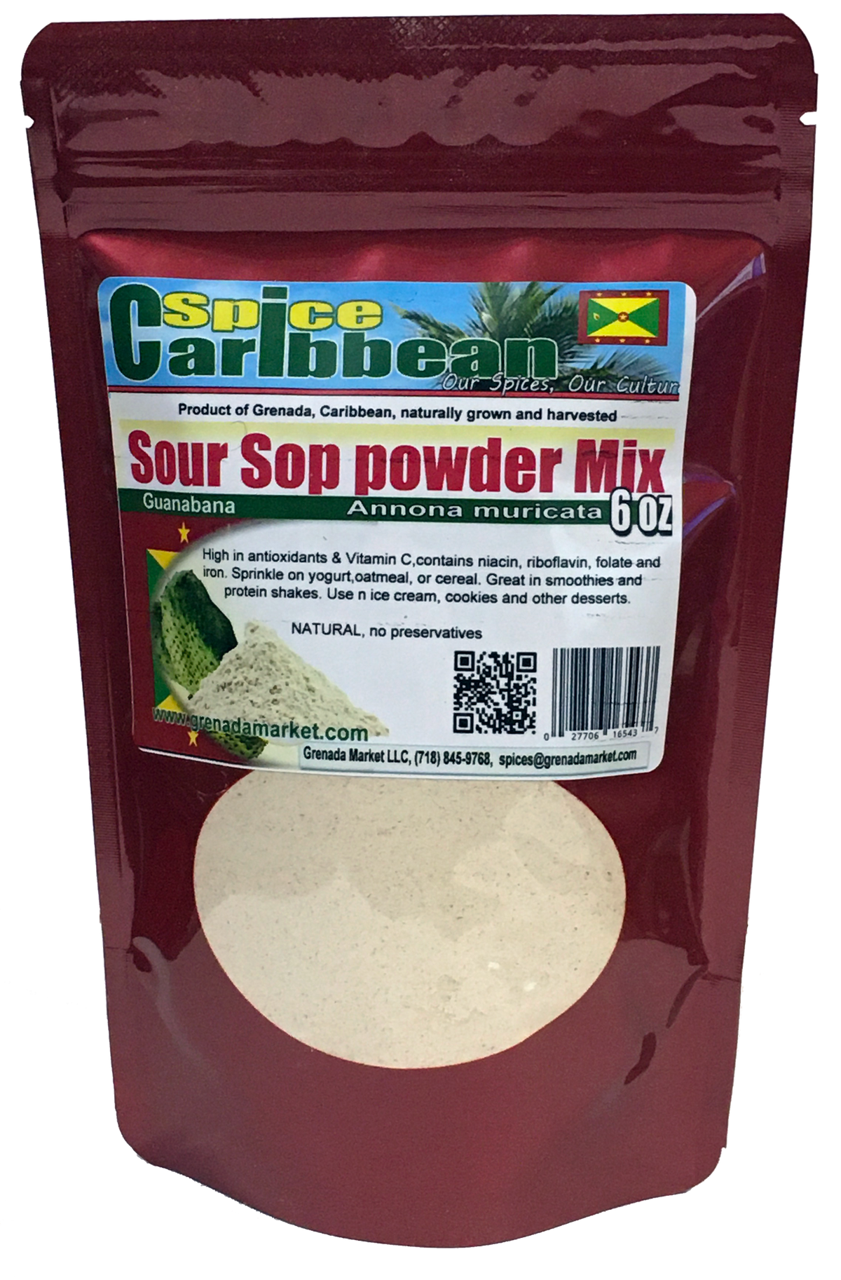 Soursop Fruit Powder (Organic, 6oz) - Grenada, Caribbean — Grenada Market