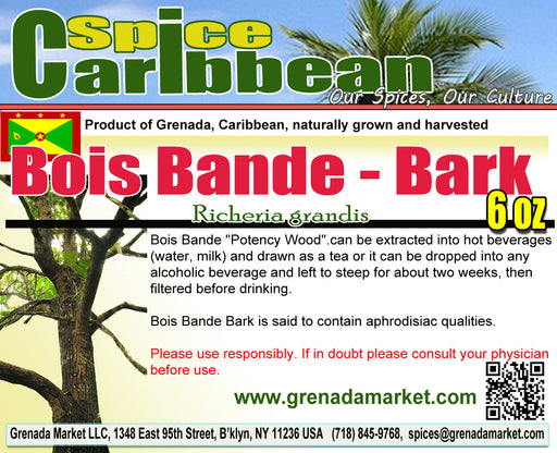 BOIS BANDE - BARK PIECES (6 Oz in resealable pouch) product of Grenada
