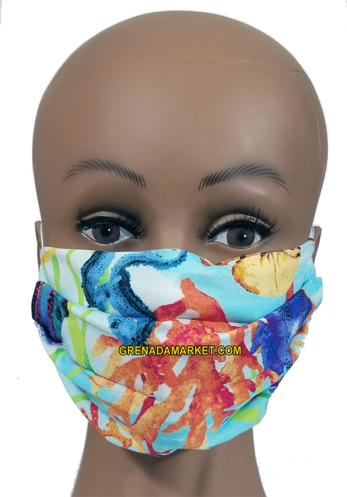 Caribbean Style Face Mask - Coral Reef