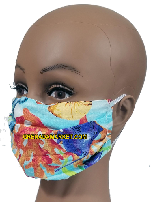 Caribbean Style Face Mask - Coral Reef