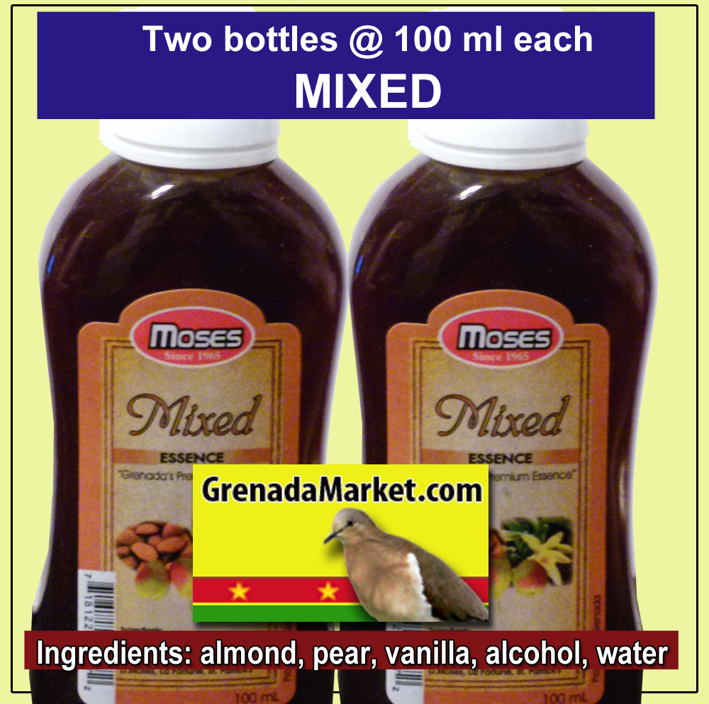 MIXED Essence by MOSES (2 x 100ml bottles per order) Grenada, Caribb