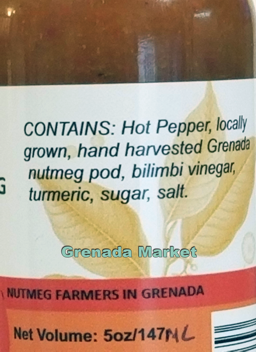 Nutmeg Gourmet Hot Sauce (2 bottles @ 147 ml each) - Grenada, Caribbean