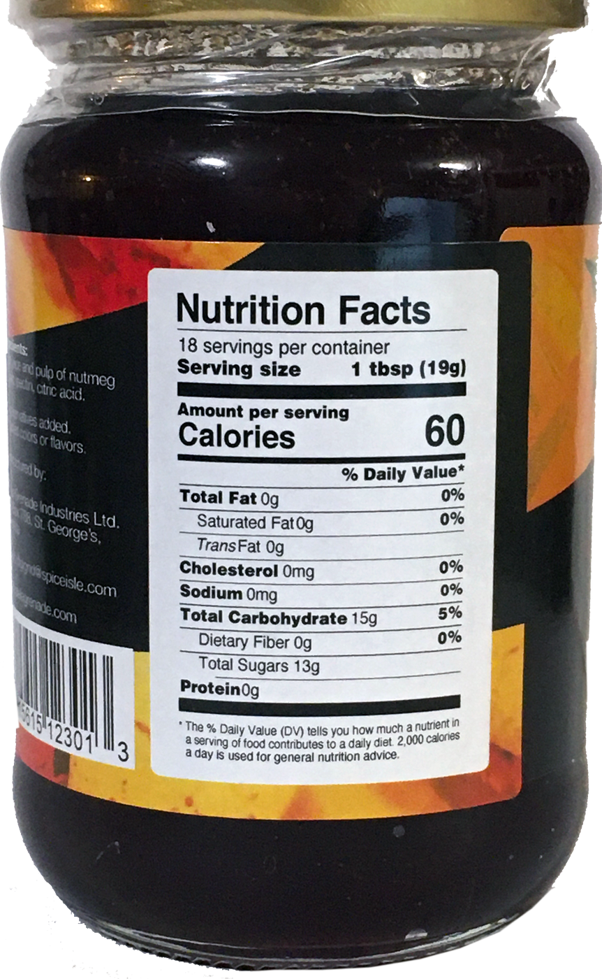 NUTMEG JAM Gourmet product of Grenada (340g 12 Oz), — Grenada Market