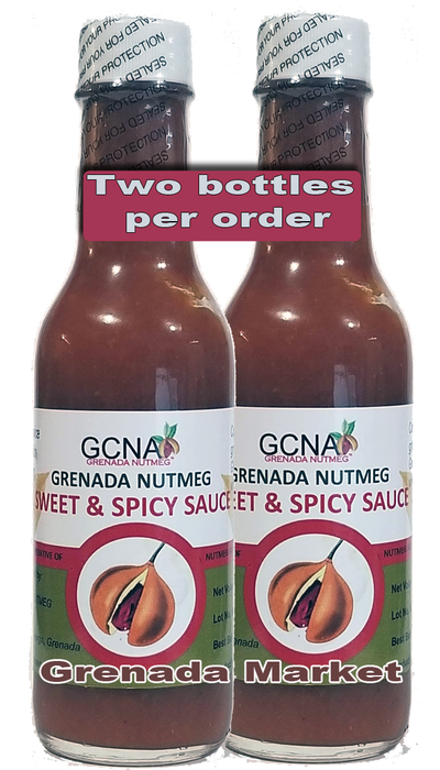 Nutmeg Sweet & Spicy Gourmet Sauce (2 bottles @ 147 ml each) - Grenada, Caribbean