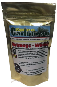 NUTMEGS - Whole in Shell, Spice of Grenada (3 Oz in resealable pouch)