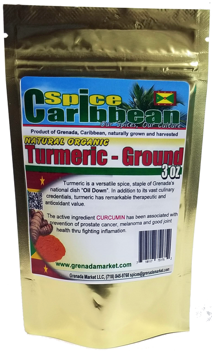 TURMERIC - GROUND, Spice of Grenada (3 Oz in resealable pouch)